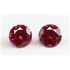 Image 1 : 1.90ct Round Cut Pinkish Red Ruby Gemstone GGL 2PC