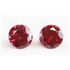 Image 1 : 1.95ct Round Cut Pinkish Red Ruby Gemstone GGL 2PC