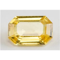 0.53ct Octagon Cut Yellow Sapphire Gemstone