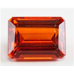 11.00ct Emerald Cut Orange Sapphire Gemstone GGL