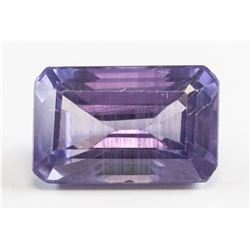 11.40ct Emerald Cut Purple Sapphire Gemstone GGL