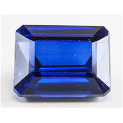 13.80ct Emerald Cut Blue Sapphire Gemstone GGL