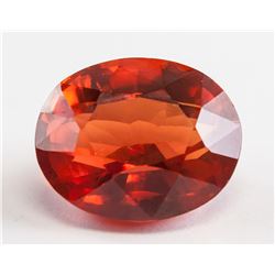 14.95ct Ova Cut Orange Sapphire Gemstone GGL