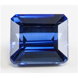 16.45ct Emerald Cut Blue Sapphire Gemstone GGL