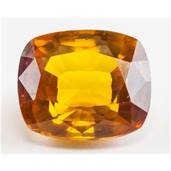 8.40ct Cushion Cut Yellow Sapphire Gemstone GGL