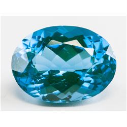 11.10ct Oval Cut Blue Tourmaline Gemstone GGL