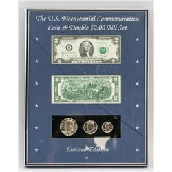 1976 US Bicentennial Commemorative Coin Bill Set