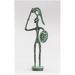 Greek Bronze Warrior Statue