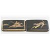 Image 1 : 2 Steel Cardholders with 24k Gold Inlay
