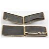 Image 2 : 2 Steel Cardholders with 24k Gold Inlay
