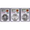 Image 1 : Lot of (3) 1968Mo Mexico City Olympics 25 Pesos Silver Coins NGC MS66