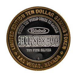 .999 Fine Silver Horseshoe Las Vegas, Nevada $10 Limited Edition Gaming Token