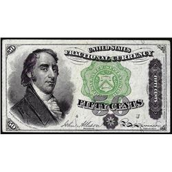 March 3, 1863 Fourth Issue 50 Cent Fractional Currency Note