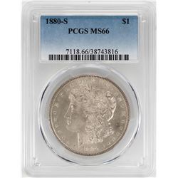 1880-S $1 Morgan Silver Dollar Coin PCGS MS66