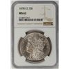 Image 1 : 1878-CC $1 Morgan Silver Dollar Coin NGC MS62