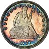 Image 1 : 1887 Seated Liberty Quarter Coin Amazing Toning