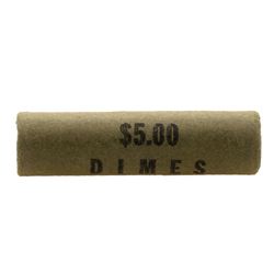 Original Bank Roll of (50) Brilliant Uncirculated 1964 Roosevelt Dimes