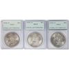 Image 1 : Lot of 1900-O to 1902-O  $1 Morgan Silver Dollar Coins PCGS MS63 Old Green Rattler