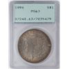 Image 1 : 1896 $1 Morgan Silver Dollar Coin PCGS MS63 Old Green Rattler