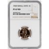 Image 1 : 1960 Small Date Proof Lincoln Memorial Cent Coin NGC PF67RD
