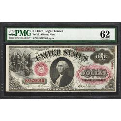 1875 $1 Legal Tender Note Fr.20 PMG Uncirculated 62