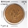 Image 1 : 1876-S $20 Liberty Head Double Eagle Gold Coin