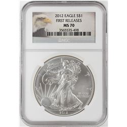 2012 $1 American Silver Eagle Coin NGC MS70 First Releases