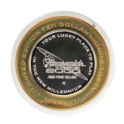 .999 Silver Fitzgerald's Casino & Hotel Reno, NV $20 Limited Edition Gaming Token