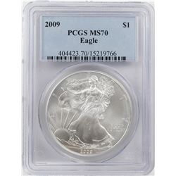 2009 $1 American Silver Eagle Coin PCGS MS70