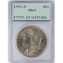 1901-O $1 Morgan Silver Dollar Coin PCGS MS63 Old Green Rattler