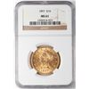 Image 1 : 1897 $10 Liberty Head Eagle Gold Coin NGC MS61