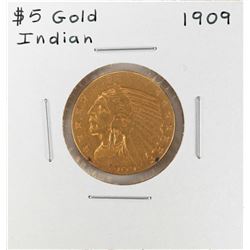 1909 $5 Liberty Head Half Eagle Gold Coin