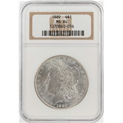 1889 $1 Morgan Silver Dollar Coin NGC MS64