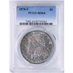1878-S $1 Morgan Silver Dollar Coin PCGS MS64