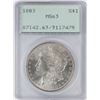 Image 1 : 1883 $1 Morgan Silver Dollar Coin PCGS MS63 Old Green Rattler