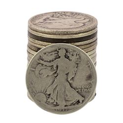 Roll of (20) Assorted Date 1929 and Earlier Walking Liberty Half Dollar Coins
