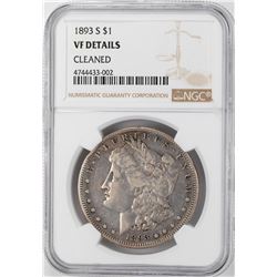 1893-S $1 Morgan Silver Dollar Coin NGC VF Details
