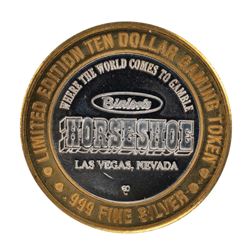 .999 Fine Silver Horseshoe Las Vegas, Nevada $10 Limited Edition Gaming Token