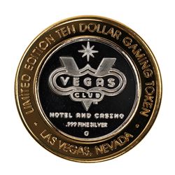 .999 Fine Silver Las Vegas Club $10 Limited Edition Gaming Token