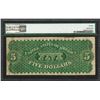 Image 2 : 1861 $5 Demand Note New York Fr.1 PMG Very Fine 20