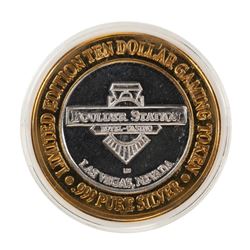 .999 Silver Palace Station Hotel and Casino $10 Casino Limited Edition Gaming Token