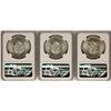 Image 2 : Lot of (3) 1957Mo Mexico 5 Pesos Constitution Centennial Silver Coins NGC MS64