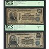 Image 1 : Lot of 1902PB $5/20 Washington, PA CH# 3383 National Currency Notes PCGS G6/VG8