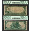 Image 2 : Lot of 1902PB $5/20 Washington, PA CH# 3383 National Currency Notes PCGS G6/VG8