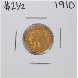 1910 $2 1/2 Indian Head Quarter Eagle Gold Coin