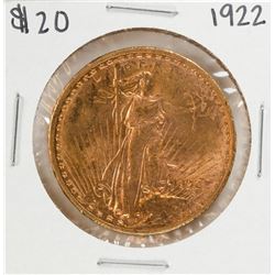 1922 $20 Saint Gaudens Double Eagle Gold Coin