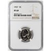 Image 1 : 1957 Proof Jefferson Nickel Coin NGC PF69