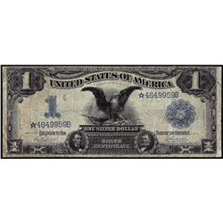 1899 $1 Black Eagle Silver Certificate STAR Note