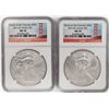 Image 1 : Lot of (2) 2011-S $1 American Silver Eagle Coins NGC MS70