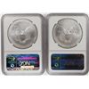 Image 2 : Lot of (2) 2011-S $1 American Silver Eagle Coins NGC MS70